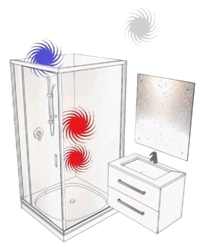 Shower Without Steam Stopper installed